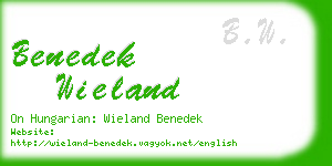 benedek wieland business card